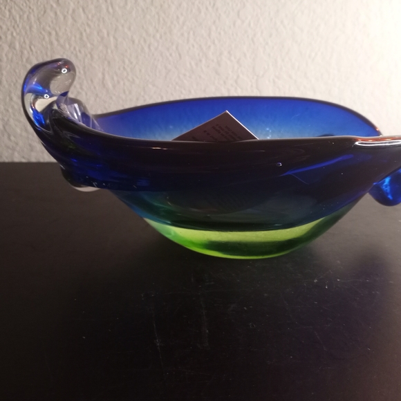 GORGEOUS NEW White Cristal Murano Italy 8" Sommerso Bowl. - Picture 2 of 9